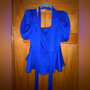 Royal blue blouse